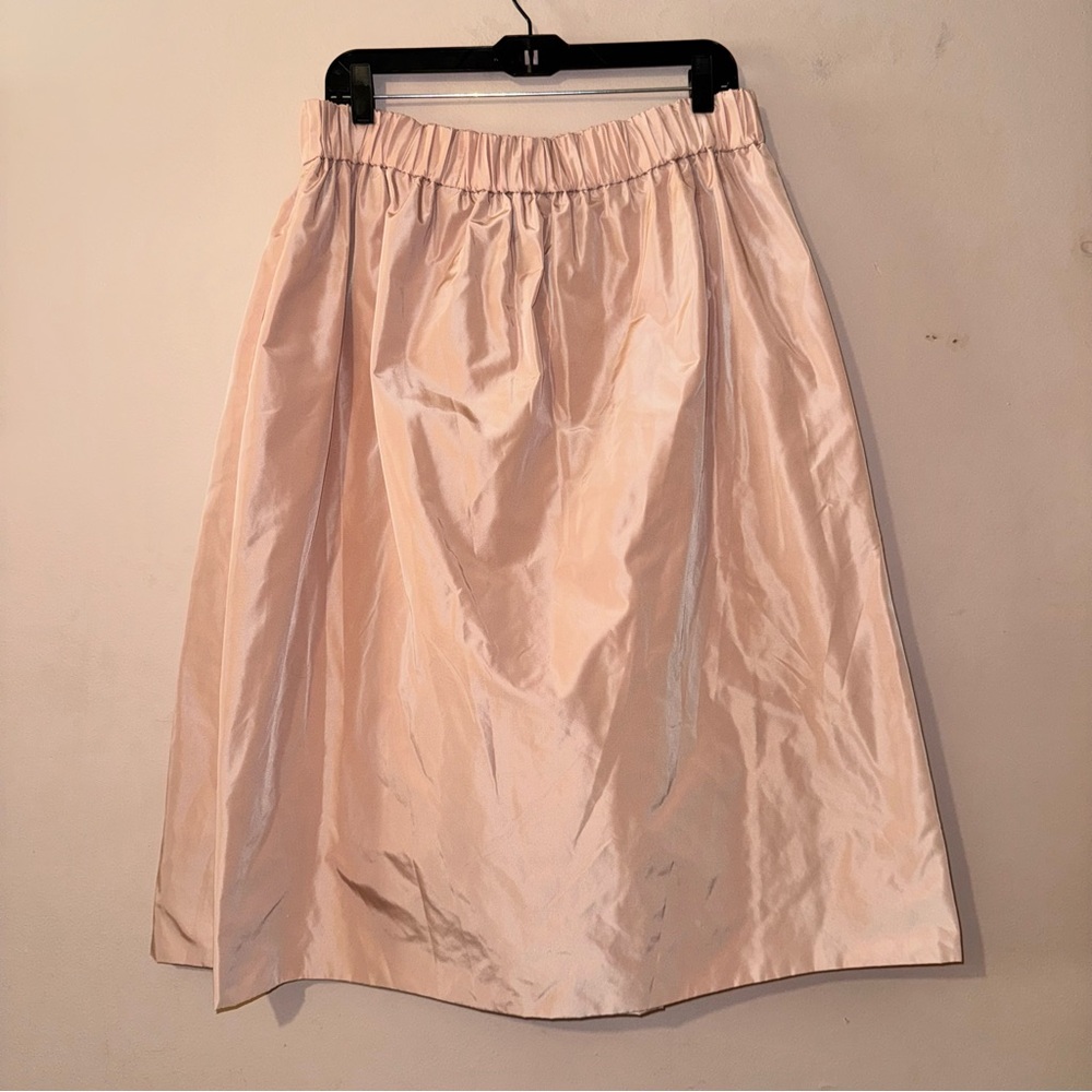 Orla Kiely Pink Rose Satin Bubble Maxi Skirt Size US 10
